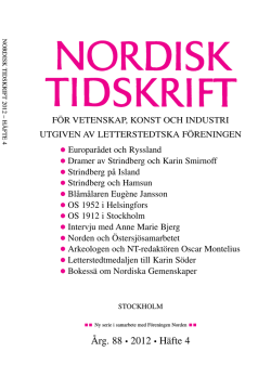 Nordisk Tidskrift 4/12 (PDF 586 KB)