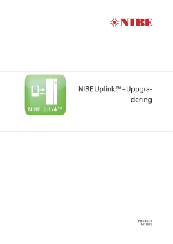 NIBE Uplink™ - Uppgra