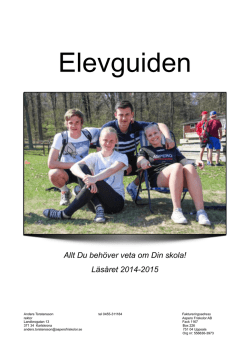 Elevguiden - Aspero Idrottsgymnasium