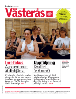 Nr 1 2011 - Friskis och Svettis Västerås
