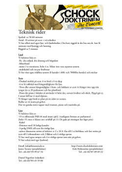 Teknisk rider .pdf - Jannes Fenomenala Orkester