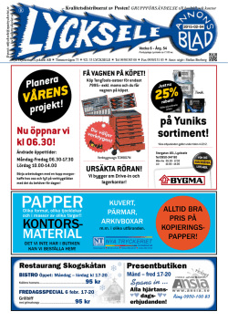 Annonsbladet vecka 06, 2015 - Nya Tryckeriet i Lycksele AB