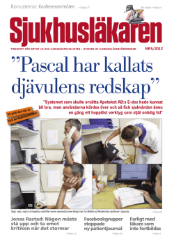 PDF-tidning 2012 05 - Tidningen Sjukhusläkaren