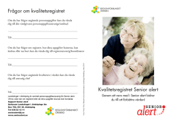 Information till brukare och patienter om Senior alert
