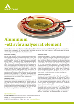 Aluminium –ett svåranalyserat element