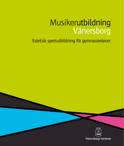 Musikerutbildning Vänersborg