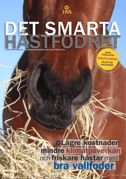 Det smarta hästfodret - Hästnäringens Nationella Stiftelse