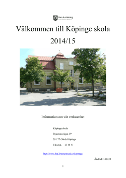 Välkommen till Köpinge skola 2014/15