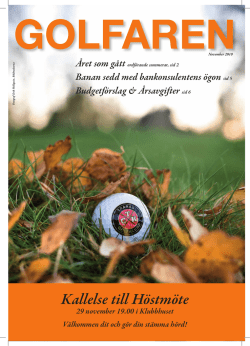 Golfaren 2010 - Tranås Golfklubb