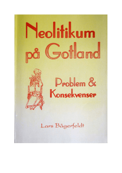 18 Neolitikum på Gotland - Problem och Konsekvenser
