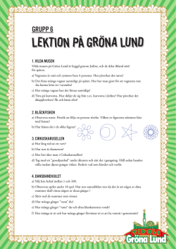 Lektion på Gröna Lund grupp 6 åk 7-9