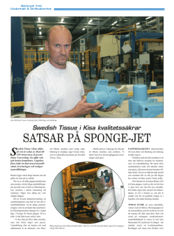 Swedish Tissue i Kisa kvalitetssäkrar