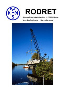 Rodret 2012 November - Köpings Motorbåtssällskap