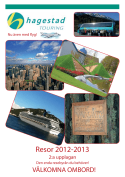 Resor 2012-2013 - Hagestad Touring