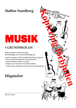 Musik fr hgstadiet Staffan Sundberg