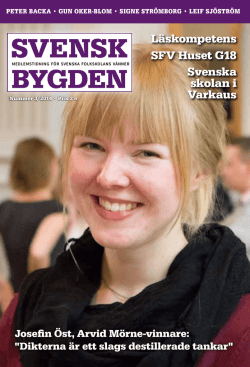 Svenskbygden 3-2014 - Svenska folkskolans vänner