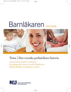 Tema | Den svenska pediatrikens historia