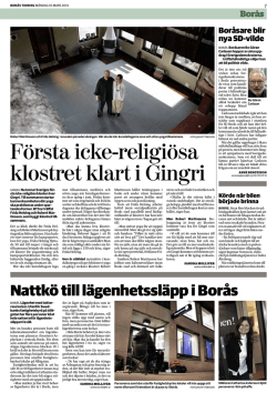 Pessklipp från Borås Tidning