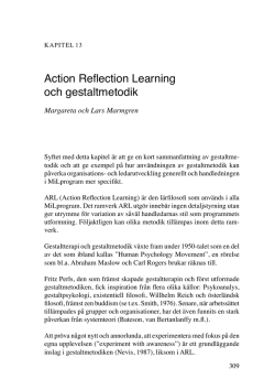 Action Reflection Learning och gestaltmetodik