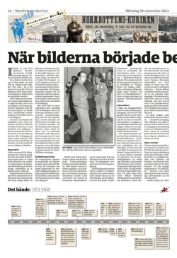 Det hände | 1951–1968 - Norrbottens