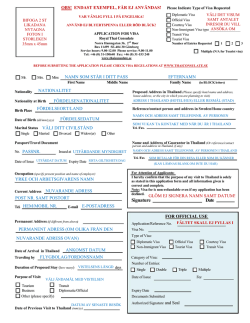 Application form (instruction) - Royal Thai Consulate Gothenburg