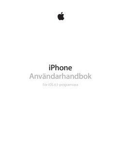 Apple iPhone iOS 6.1 användarhandbok