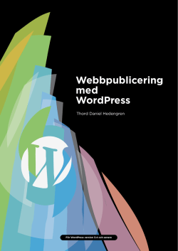 Webbpublicering med WordPress