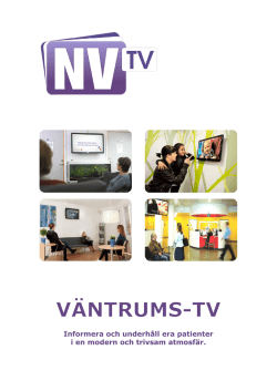broschyr - NVTV – Störst i Sverige på väntrums-TV