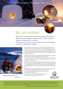 Natulife snöboll (pdf) - Swedish Lapland Tourism