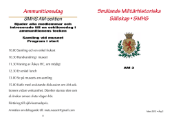 Smålands Militärhistoriska Sällskap • SMHS Ammunitionsdag