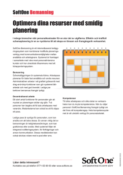 Optimera dina resurser med smidig planering