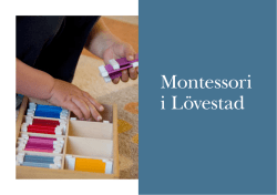 Montessori i Lövestad - Montessoriförskolan Tjädern