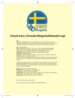 Coach-kurs i Svenska Ringetteförbundet regi