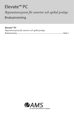 Elevate™ PC Reparationssystem för anterior och apikal prolaps