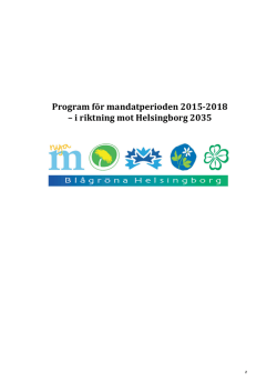 Program för mandatperioden 2015-2018.