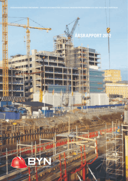 Byggnadsindustrins Yrkesnämnd (BYN) Årsrapport 2012