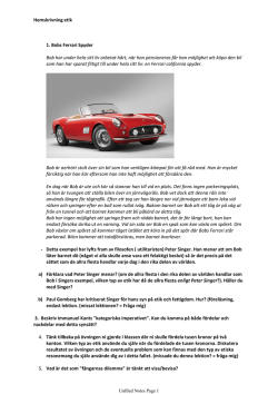 Hemskrivning etik 1. Bobs Ferrari Spyder Bob har under hela sitt liv