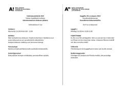 Valintakoetehtävät 2014 Uppgifter för urvalsprov - Aalto