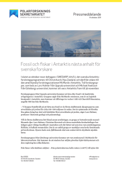 Fossil och fiskar i Antarktis nästa anhalt för svenska forskare, 14