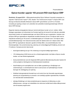 Epicor ERP ger 103 procent ROI