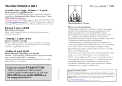 Medlemsblad 1 2013 - Vadstena och Dals församlingar