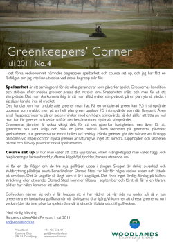 Greenkeepers` Corner - Woodlands Country Club