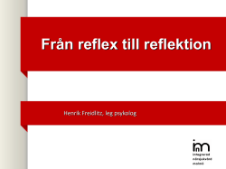 reflex till reflektion henrik freidlitz