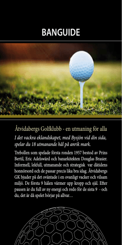 Ny banguide - Åtvidabergs Golfklubb