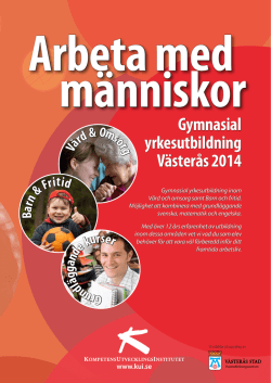 Gymnasial yrkesutbildning Västerås 2014