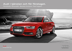 Audi Finansiering - Företag (broschyr)