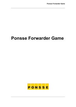 Ponsse Forwarder Game SWE