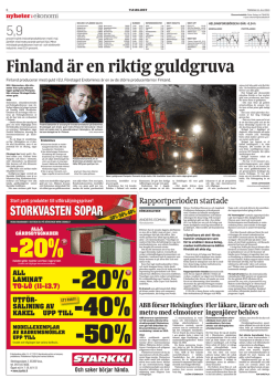 Finland är en riktig guldgruva Vasabladet, nyheter