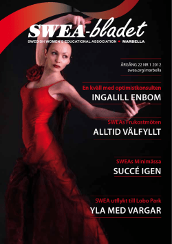 SWEA Bladet Nr 1, 2012