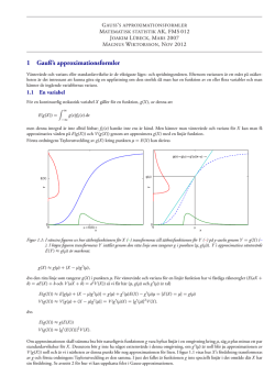Gauss approximationsformler